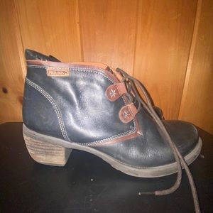 Pikolinos Boots black brown laces heel size 37